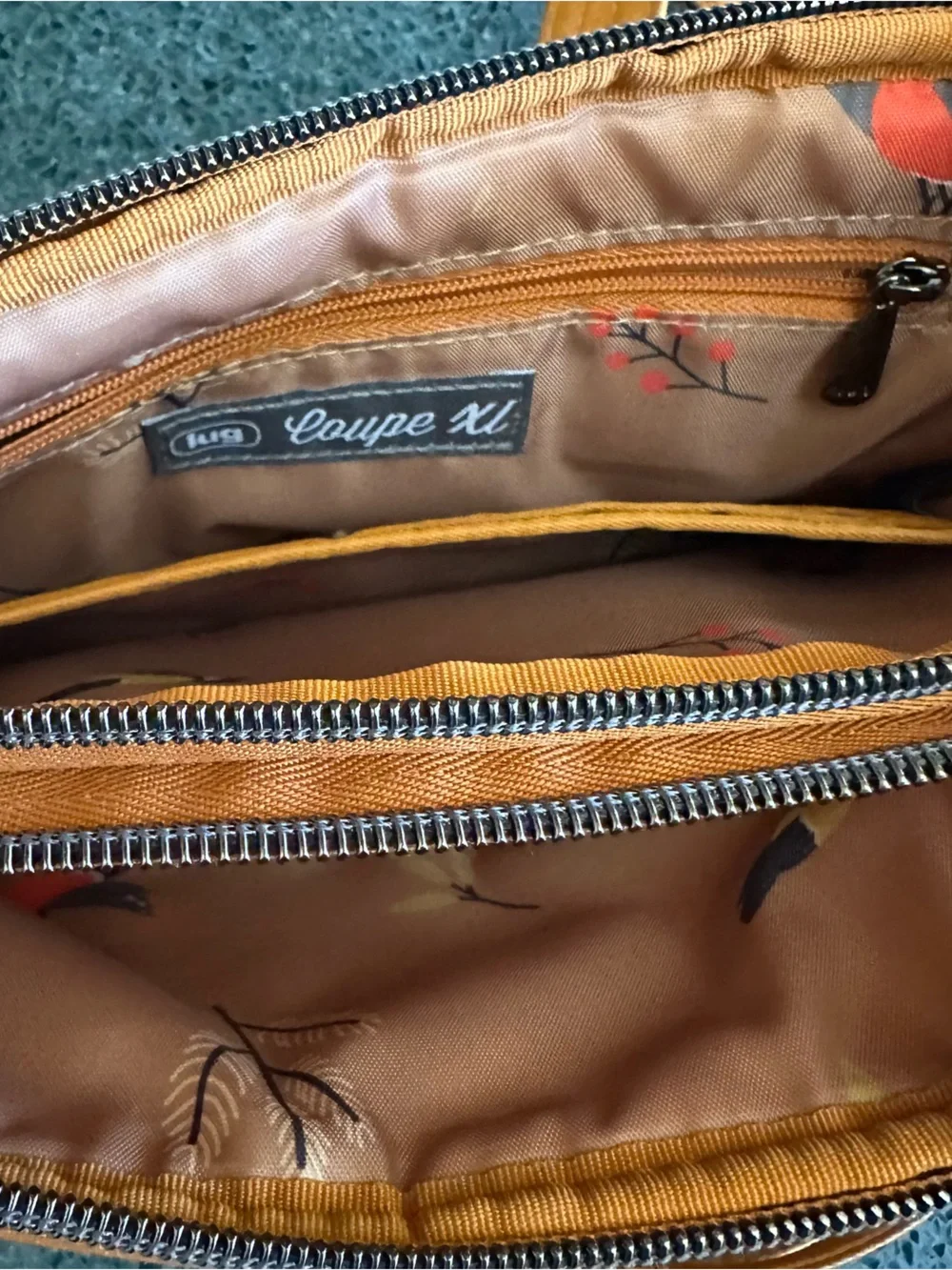 Lug Coupe XL Convertible Crossbody Bag Quilted Cappuccino Orange Fanny Pack